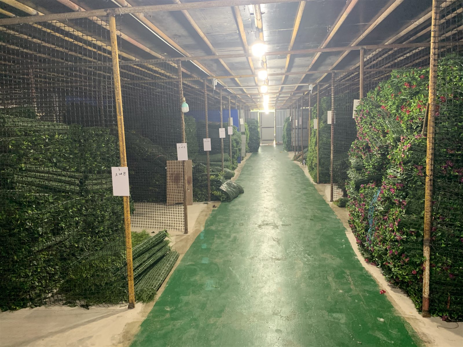 Artificial greenery production line at Xinrui Sheng